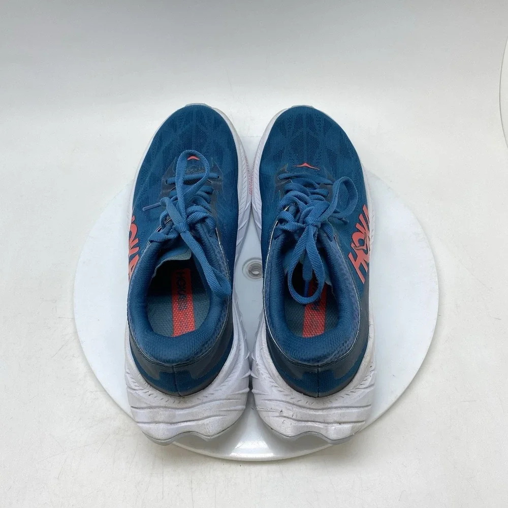 Hoka One One Sneakers Womens 7.5 Carbon X 2 1113527 MBHCR Blue Running Gym Shoes